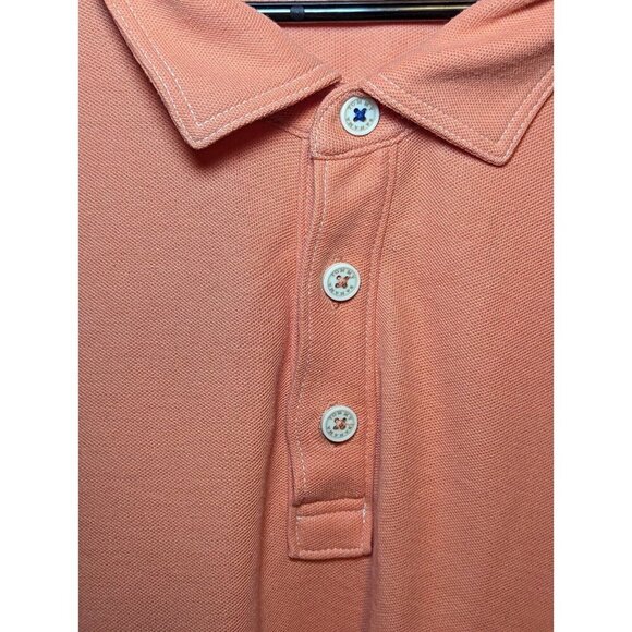 Tommy Bahama Men’s 2XB Short Sleeve Polo Shirt Orange Pima Cotton Blend (993) - Picture 5 of 16
